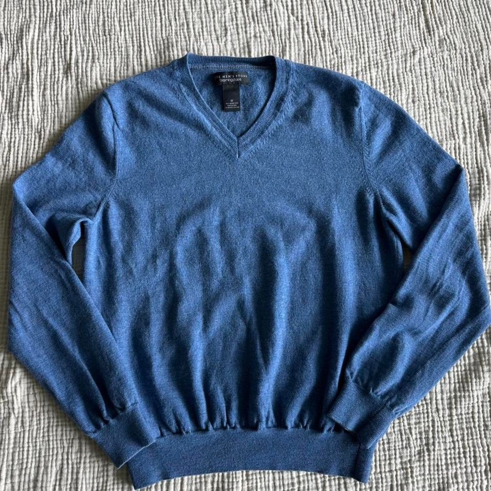 Blue wool sweater
